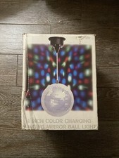 Vintage Spencers Disco Ball 8 Inch Color Changing Hanging Mirror Ball Light