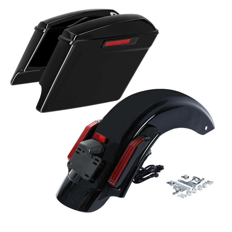 5" Stretched Hard Saddlebag Rear Fender Fit For Harley Electra Road Glide 14-Up