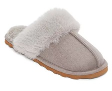 Super Soft Arizona Becca Faux Fur Grey Slippers Size 5/6 Small 