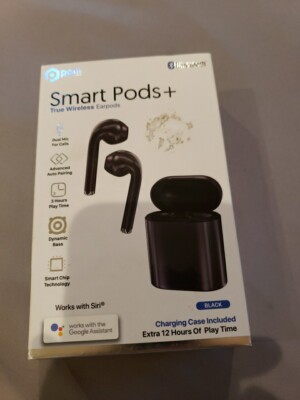 Smart Pods + True Wireless EarPods Black with Charging Case LOOK!