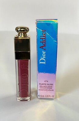 Dior Addict Plastic Gloss Lipgloss 474 Tricky Mauve New Imperfect Box