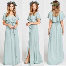 Show Me Your Mumu Audrey Bridesmaid Prom Dress Green Bouquet NEW US Size L