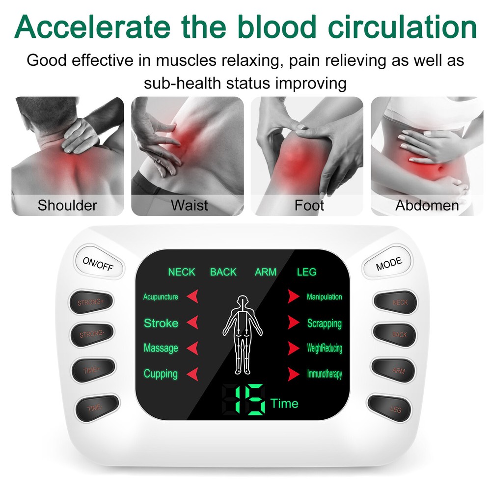Electric Pulse Massager Tens Unit Muscle Stimulator Machine Therapy Pain Relief