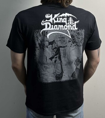 T-shirt Mercyful Fate King Diamond - Logo MF - Taille XL - Noir - Rien Derrière