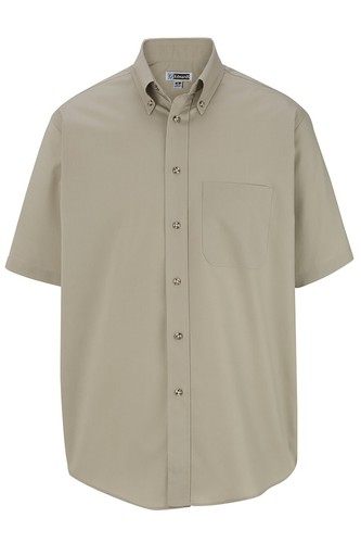 Men's Easy Care Short Sleeve Poplin Shirt - Picture 10 of 12