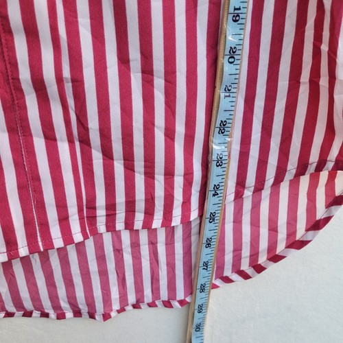 Twik Blouse Women Size S Red Stripes 3/4 Sleeve Ladies Tunic Top - Picture 8 of 10