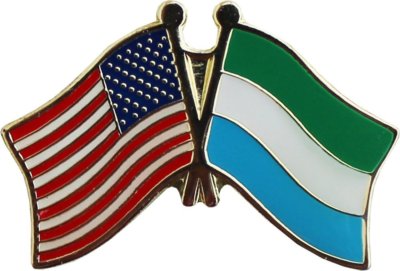 Wholesale Pack of 6 USA American Sierra Leone Friendship Flag Hat Cap lapel Pin 
