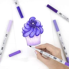 Tombow 56972 ABT PRO Alcohol Markers, Purple Tones, Set of 5 Colors – Dual Tip
