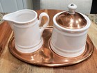 Vintage Copper Tray Cream & Sugar Set Baker, Hart & Stuart 