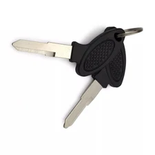 2pcs Blank Uncut Keys Left Blade Groove for GY6 Scooter Moped Pocket Bikes ATV