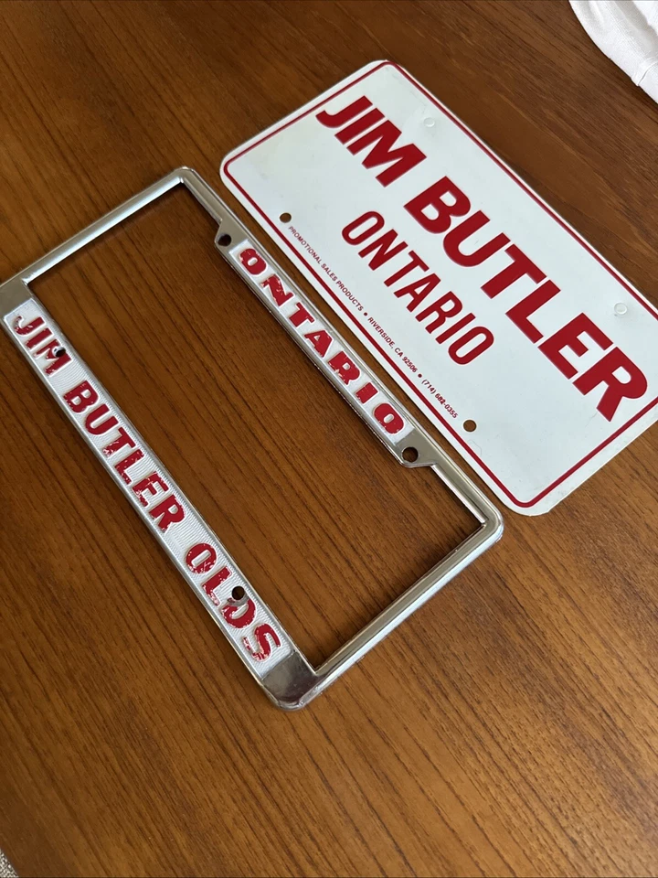 QUADRO DE PLACA VINTAGE RARO JIM BUTLER OLDSMOBILE CONCESSIONÁRIA ONTARIO CA - Imagem 3 de 3
