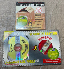 2 Vintage AOL 9.0 Security Edition  AOL McAfee 1175 Hours Free Factory Sealed