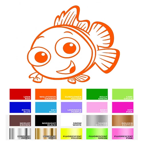 Nemo Clown Fish for Macbook Laptop Tablet Car Window Bumper SUV Decal Sticker - Image 2 of 4