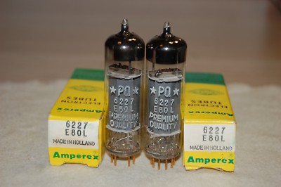 Paire De Tubes Pentodes RTC & DARIO E80L / 6227 - Neufs, Testés Et Forts - Pour Amplificateurs Audio Vintage