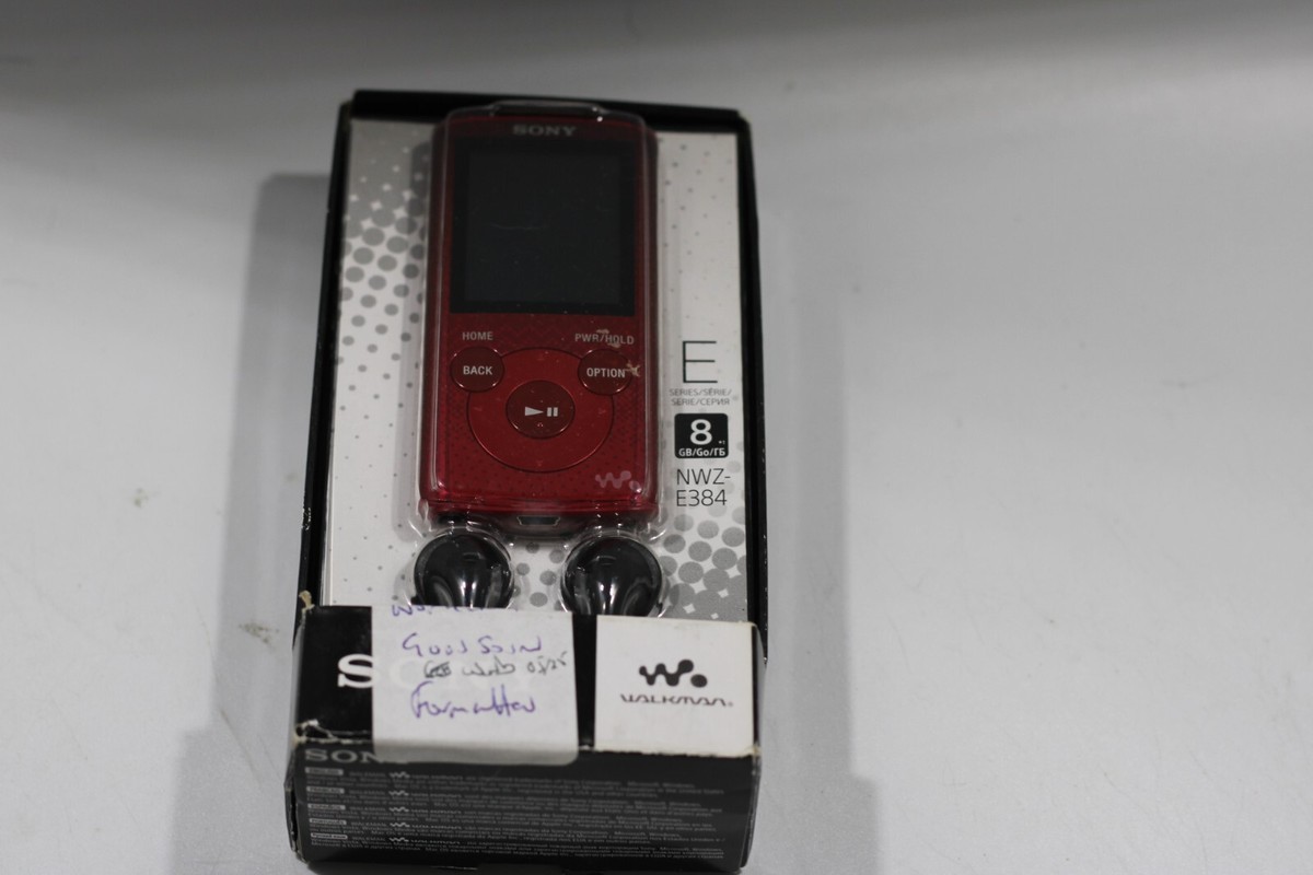 Sony Walkman NWZ-E384 Red (8GB) Digital Media Player for
