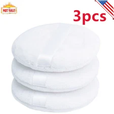 3 PACK Powder Puff Large Velour Body Makeup Puff with Satin Ribbon USA Seller