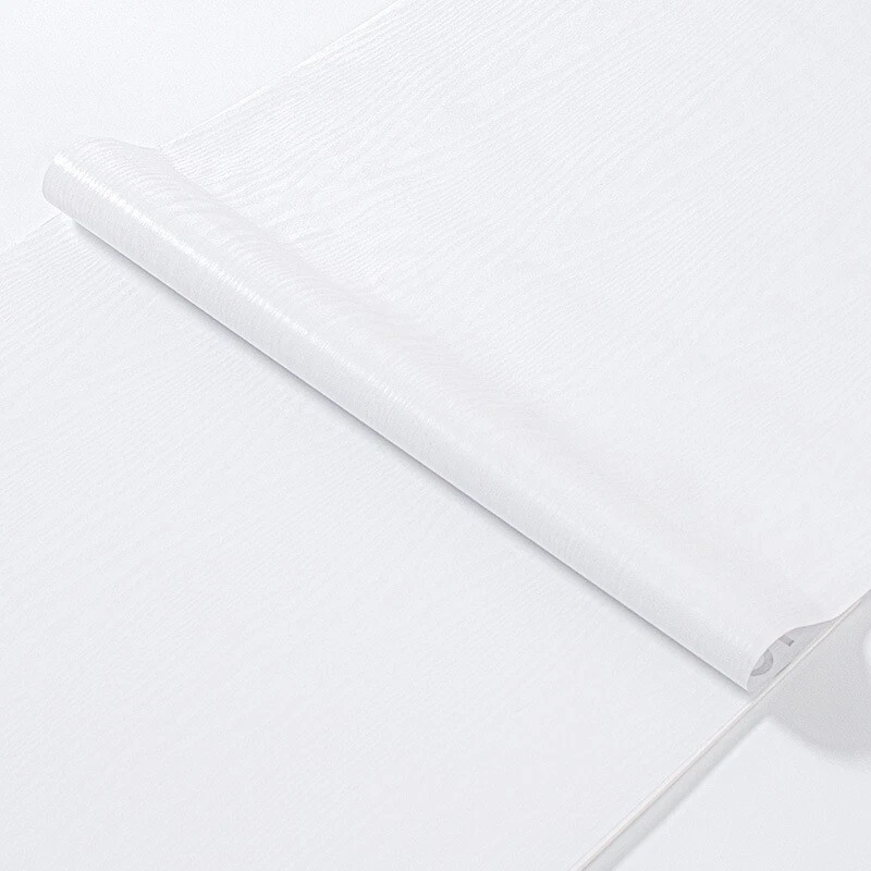White Wood Grain Self Adhesive Film Contact Paper Wood Peel and Stick Wallpaper - Image 3 of 4