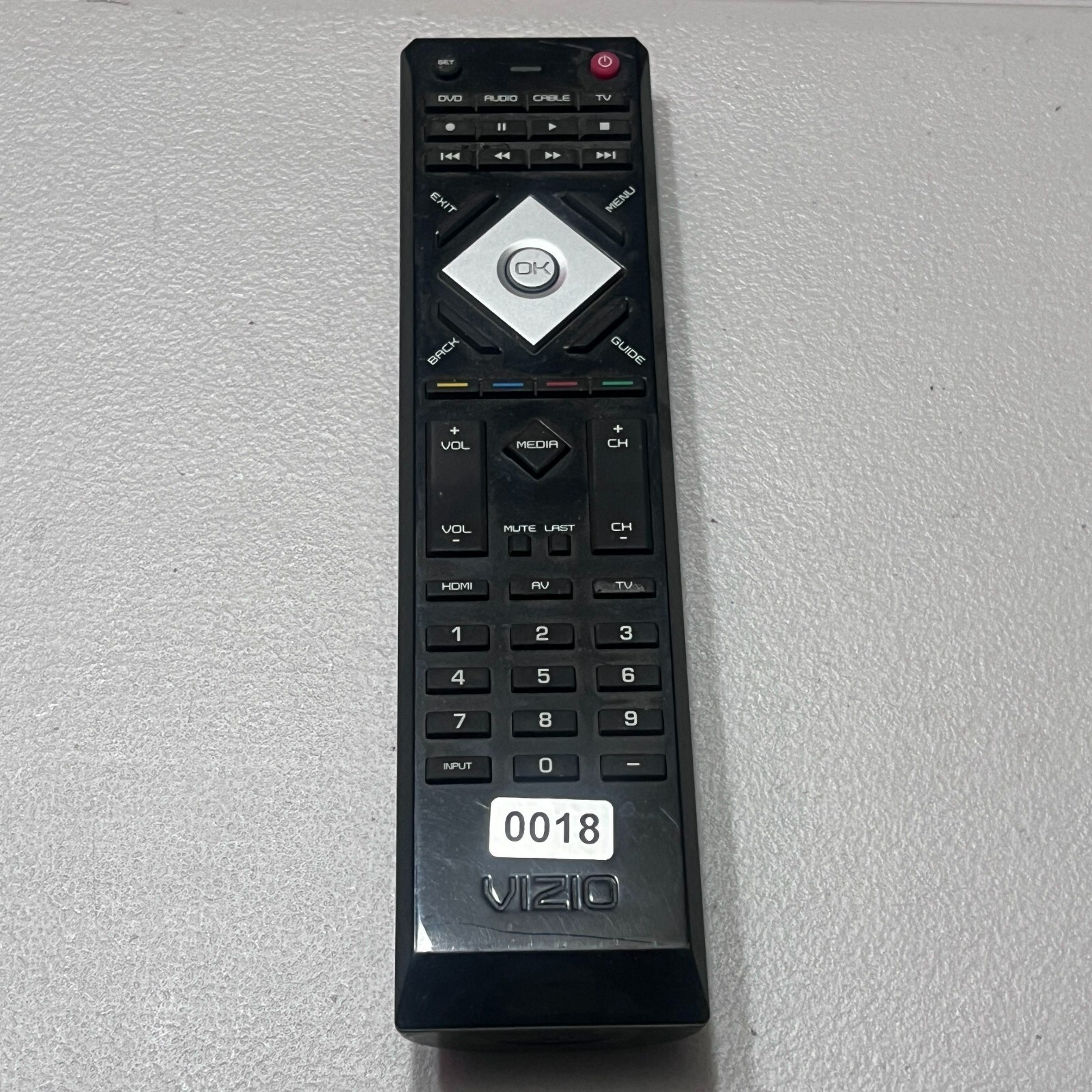 Vizio T2-2  1321 Glossy Black TV Remote Control Unit  Wireless Multifunction