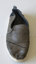 Toms Slip On Casual Shoes Womens Size 8 Neutral Metallic Shiny Look Flats