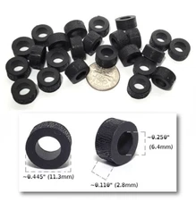 24pc BTO New Aurora AFX Magnatraction HO Slot Car Rear Tires 8720 Rubber Upgrade
