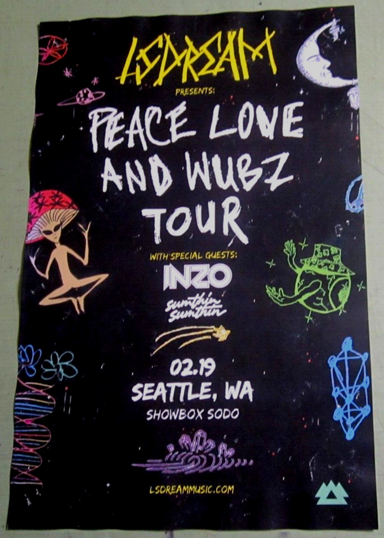 Peace Love & Wubz Tour Poster Seattle, WA