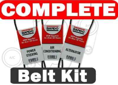 For Toyota Tacoma L4 2.4 1998-2004 Drive Belt Kit A/C-P/S-Alternator BANDO SET