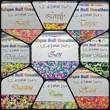 1,2, 3MM Mixed DOTS GLITTER BLENDS U Choose Nail Acrylic Gel Body Art Face