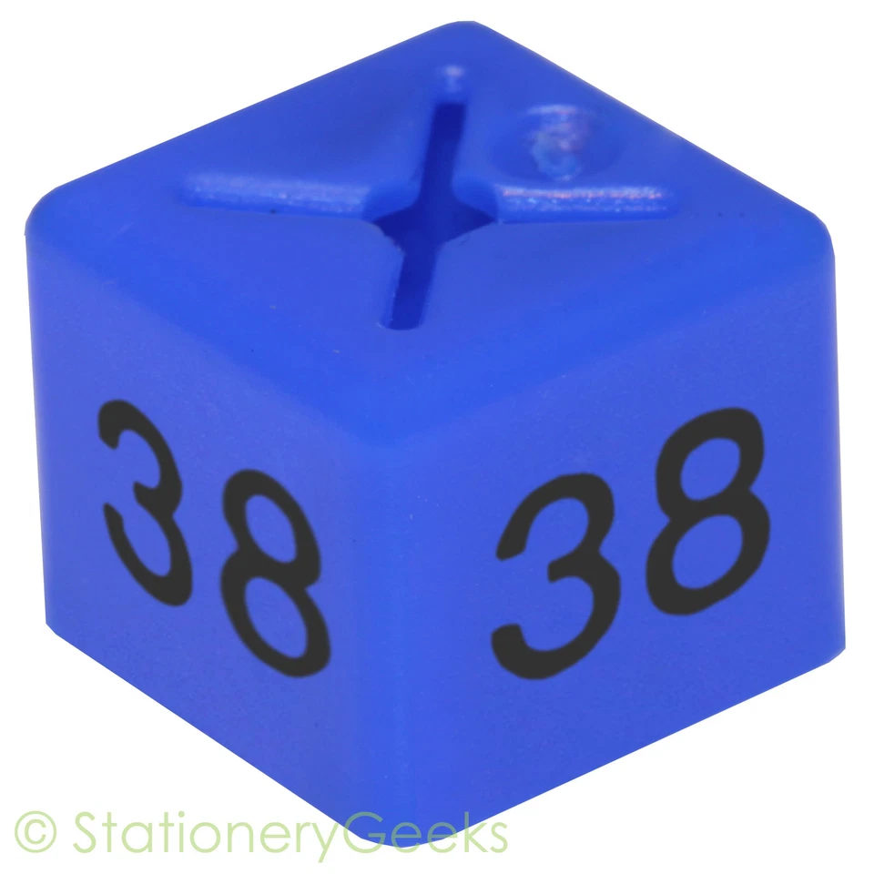 CUBEX 50 Coat Hanger Size Cubes Womenswear Size 38 BLUE Garment Clothes Markers UK
