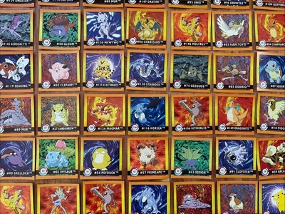 Randomized Lot of 100 Vintage 1999 Pokemon Artbox Series 1 Stickers