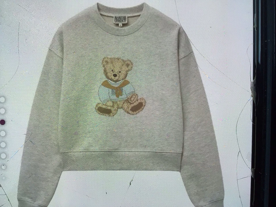 Sudadera Marithe Francois Girbaud (París) Doodle Bear Avena Talla Pequeña. Foto 2 de 4