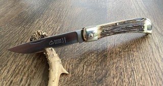 PUMA Messer / Taschenmesser mit Hirschhorn / von 1974 / neuwertig
