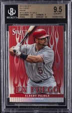 2013 PANINI SELECT EN FUEGO PRIZM #EF4 ALBERT PUJOLS BGS 9.5