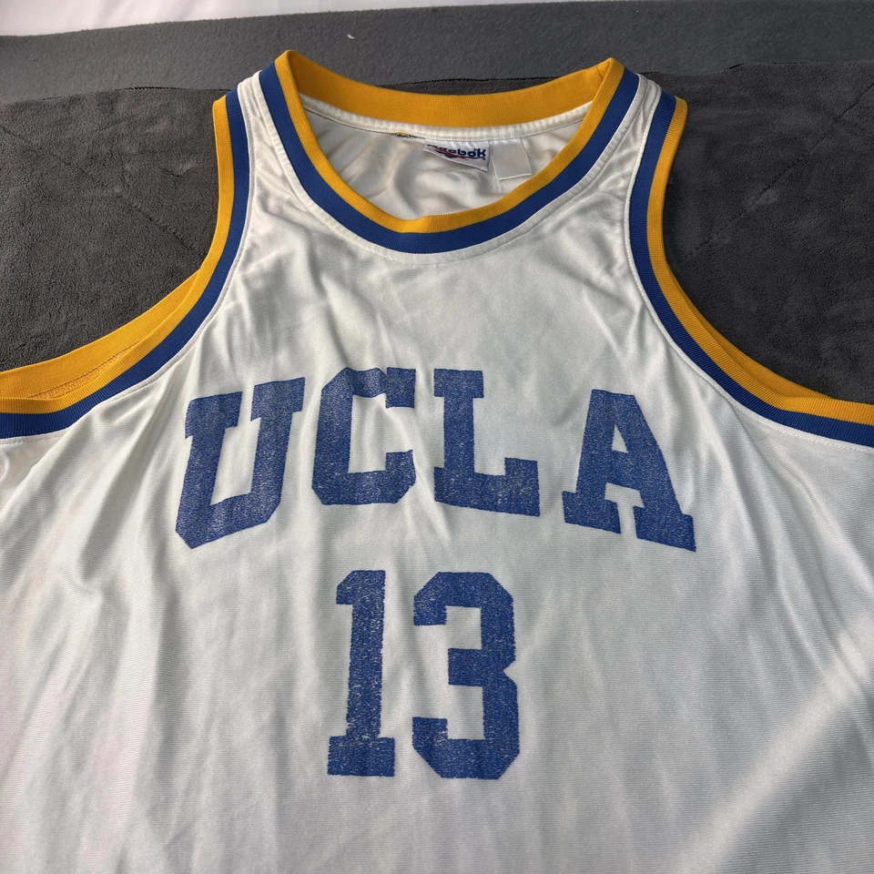 Vintage Reebok UCLA #13 Basketball Jersey White/Blue/Gold Men’s Size XXL - Image 3 of 4