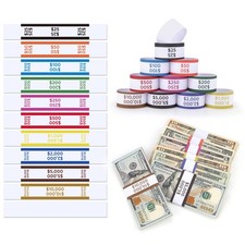 550 Pack Self Adhesive Money Bands Cash Wrappers Bill Organizer Money Straps