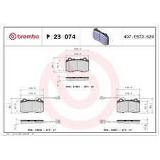 Satz Bremsbeläge Bremsklötze vorne für Alfa Romeo 147 937 156 932 GTV | 57554