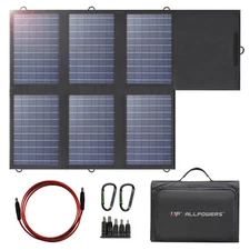 Foldable 60W Solar Panel Charger - Waterproof Portable Panel with 18V DC, 60W...