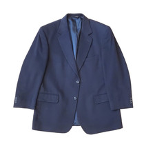 Jos A Bank Men's 42R Navy Blazer Sport Coat 100 Cashmere Gordon Vintage Jacket