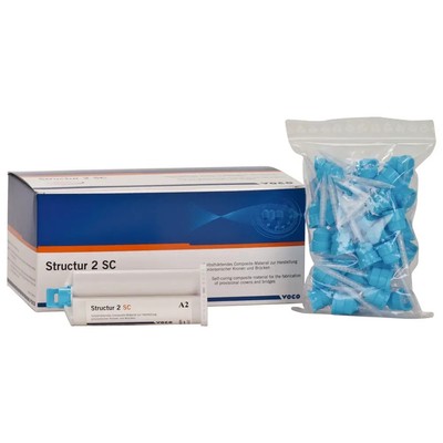 VOCO Structur 2 SC - Großpackung 5 x 75 g Doppelkartusche A2, Mischkanülen Typ 6