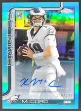2025 Topps Chrome Kyle McCord Retail Auto Teal Lava Refractor /299 RC Eagles BF