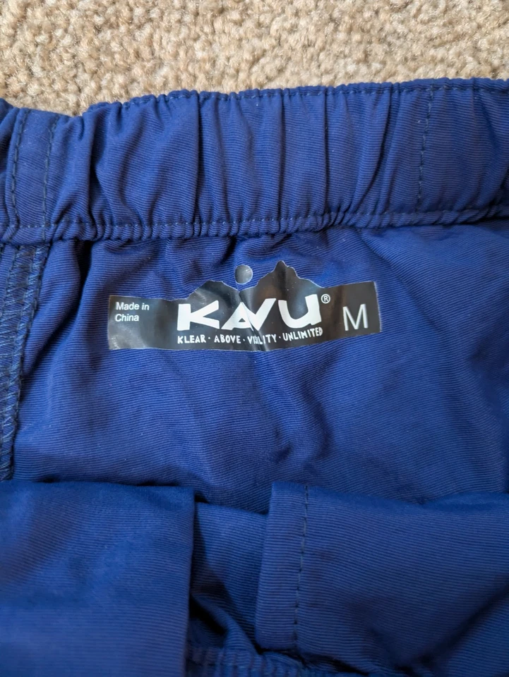Pantalones Cortos Kavu Para Hombre Medianos Azul Cinturón Big Eddy Ink Foto 4 de 4