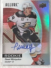 2023-24 Upper Deck Allure Red Rainbow Auto Rookie Pavel Mintyukov #126