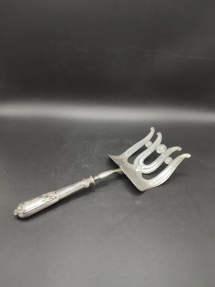 Pelle à asperges en argent, XIXème, Poinçon Minerve, 200g Argent - Photo 2/4