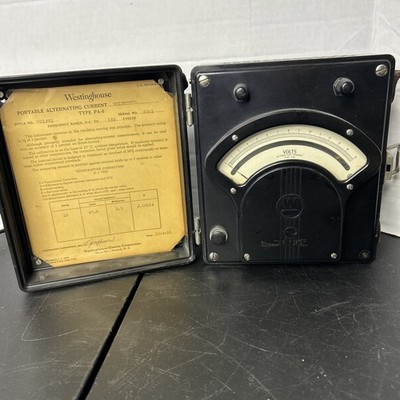VINTAGE 1950s Westinghouse Portable Alternating Current Voltmeter Type PA-5