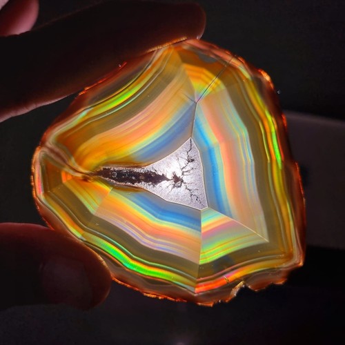 Agata Arcobaleno Iris 83,20 Ct Qualità Premium - Rara Lastra Agata Iris da Collezione - Foto 2 di 6