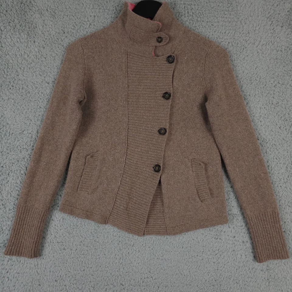 Suéter Banana Republic para mujer pequeño rosa tostado chaquetón cárdigan mezcla de lana Foto 2 de 4