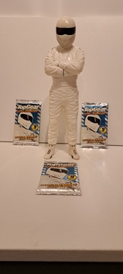 BBC Top Gear Stig Body Wash 11'' Tall Ornament Rare with X3 Trading card Packs