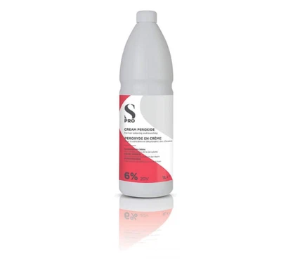 BRANDED S-PRO Cream Peroxide 6%/20V 1L Salon Services Ivory