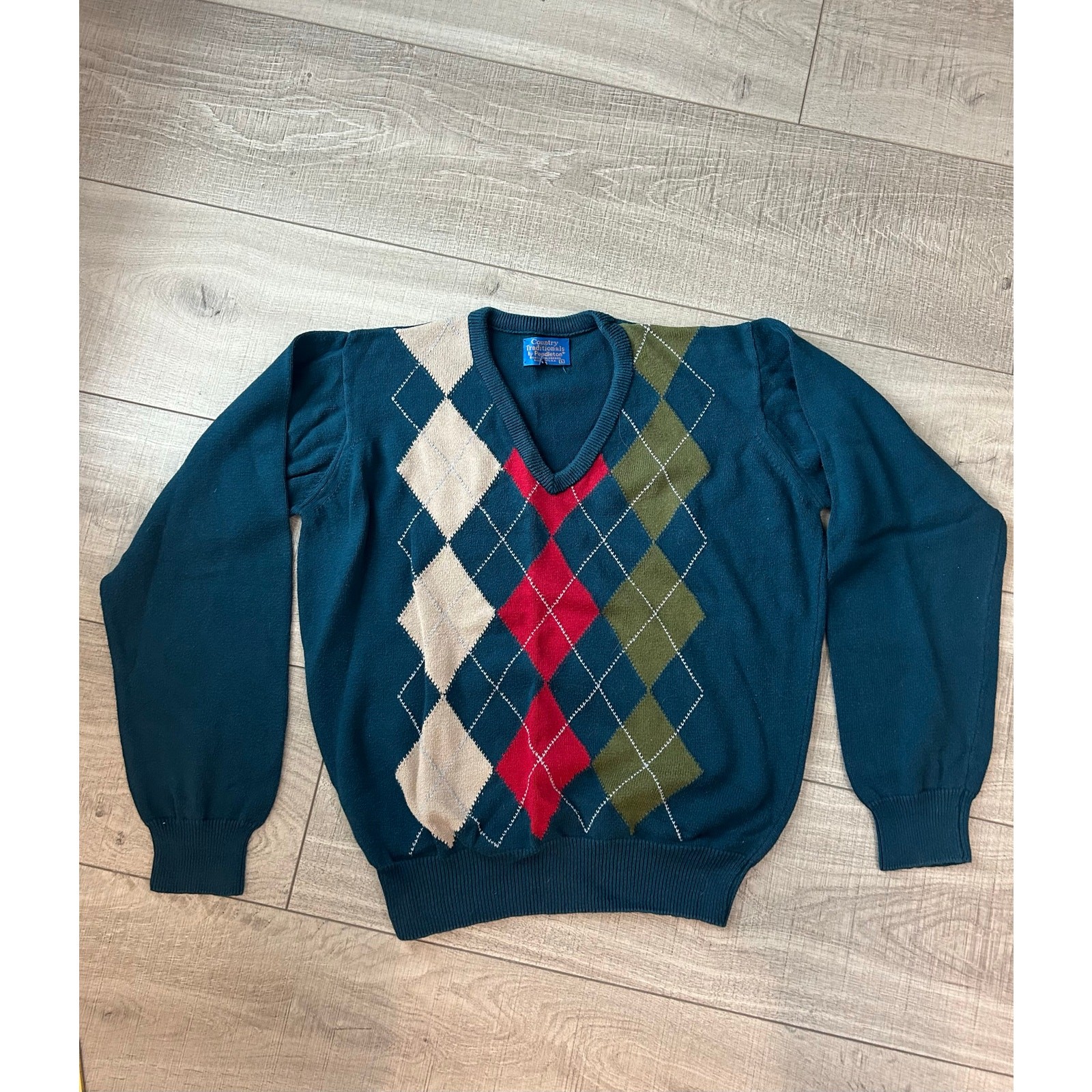 Pendleton Country Traditionals Argyle Cotton Swea… - image 1