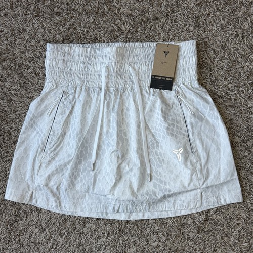 Nike Kobe Woven Snake Print Skirt Women's Size Medium White Silver IB2720-100 - Picture 1 of 9