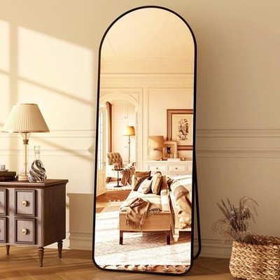 HARRITPURE 64''x21'' Arched Full Length Mirror Floor Mirrors with Aluminum Allo...